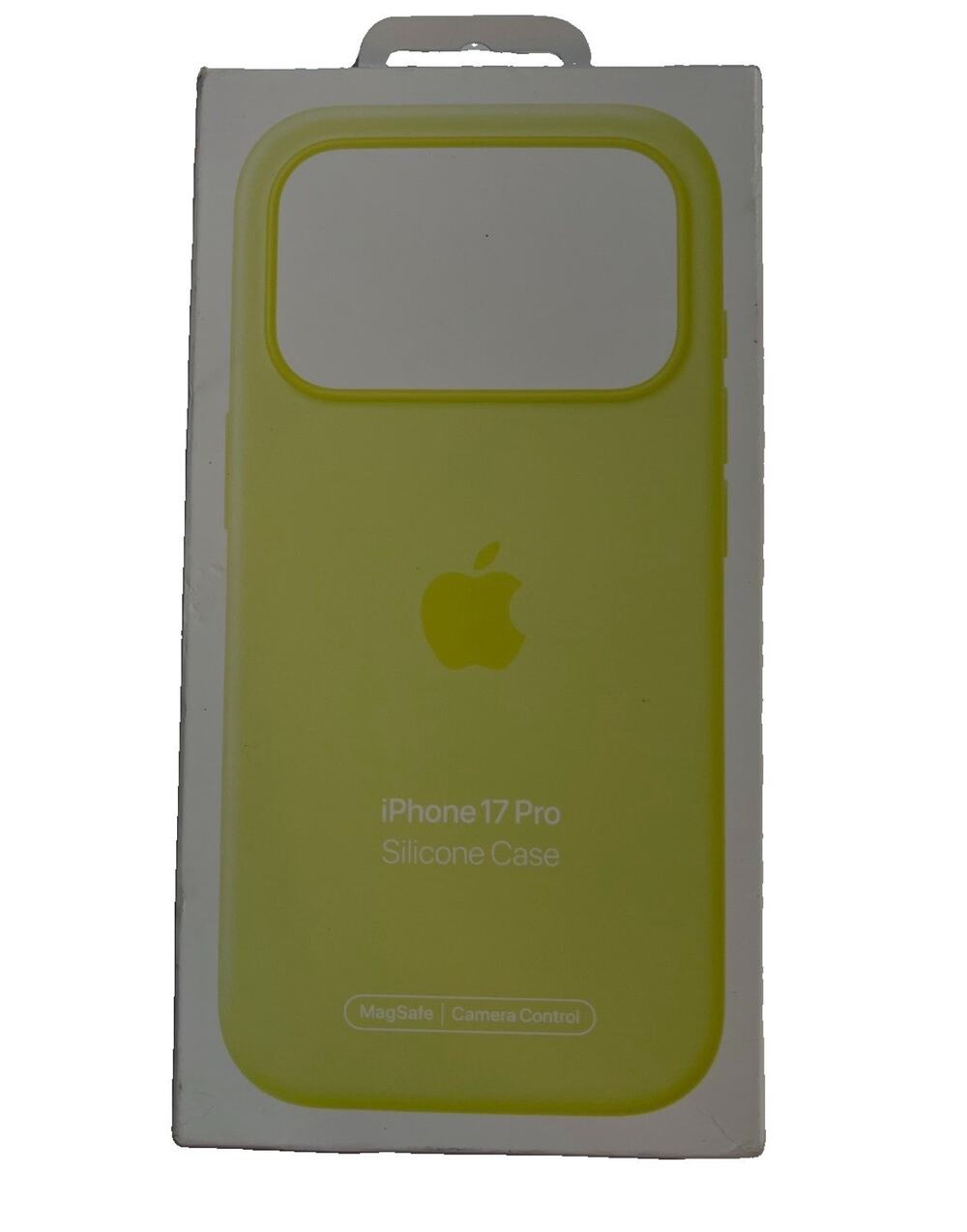 Genuine Apple Silicone Case with MagSafe For iPhone 17 Pro– Neon Yellow/Open box